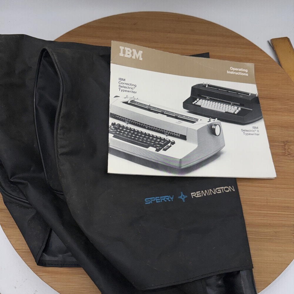 Dust Cover Portable Typewriters - & IBM Operating Instructions Selectric Correct